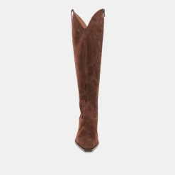 ARIANA BOOTS DK BROWN SUEDE^Dolce Vita Hot