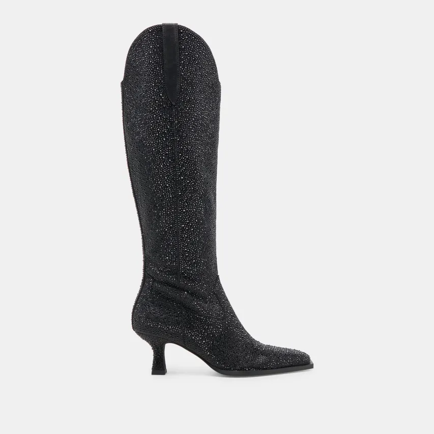 ARIANA CRYSTAL BOOTS BLACK METALLIC CRYSTAL^Dolce Vita Online
