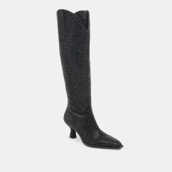 ARIANA CRYSTAL WIDE CALF BOOTS BLACK METALLIC CRYSTAL^Dolce Vita Discount