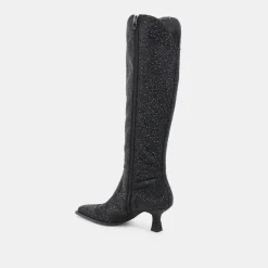 ARIANA CRYSTAL WIDE CALF BOOTS BLACK METALLIC CRYSTAL^Dolce Vita Discount