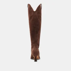 ARIANA WIDE CALF BOOTS DK BROWN SUEDE^Dolce Vita Clearance