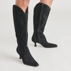 ARIANA WIDE CALF BOOTS ONYX SUEDE^Dolce Vita Outlet