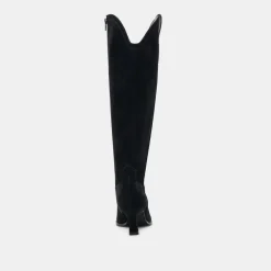 ARIANA WIDE CALF BOOTS ONYX SUEDE^Dolce Vita Outlet