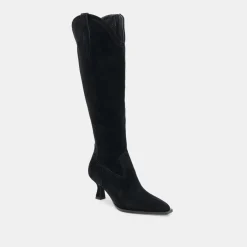 ARIANA WIDE CALF BOOTS ONYX SUEDE^Dolce Vita Outlet