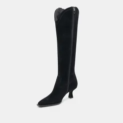ARIANA WIDE CALF BOOTS ONYX SUEDE^Dolce Vita Outlet