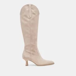 ARIANA WIDE CALF BOOTS TAUPE SUEDE^Dolce Vita Clearance