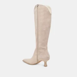 ARIANA WIDE CALF BOOTS TAUPE SUEDE^Dolce Vita Clearance