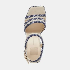 ARNELA HEELS NAVY MULTI WOVEN^Dolce Vita New