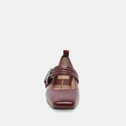 ARORA BALLET FLATS BURGUNDY CRINKLE PATENT^Dolce Vita Online