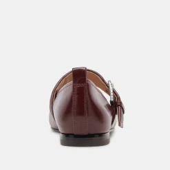 ARORA BALLET FLATS BURGUNDY CRINKLE PATENT^Dolce Vita Online