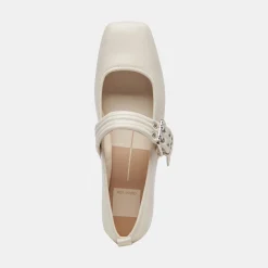 ARORA BALLET FLATS IVORY CRINKLE PATENT^Dolce Vita Clearance