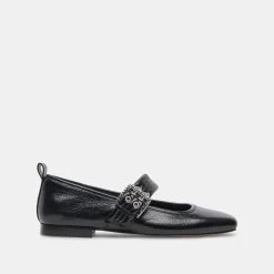 ARORA BALLET FLATS MIDNIGHT CRINKLE PATENT^Dolce Vita Hot