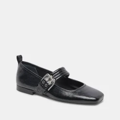 ARORA BALLET FLATS MIDNIGHT CRINKLE PATENT^Dolce Vita Hot