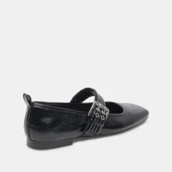 ARORA BALLET FLATS MIDNIGHT CRINKLE PATENT^Dolce Vita Hot