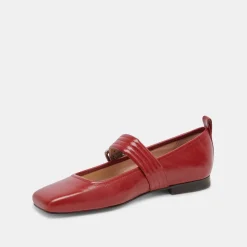ARORA BALLET FLATS RED CRINKLE PATENT^Dolce Vita New