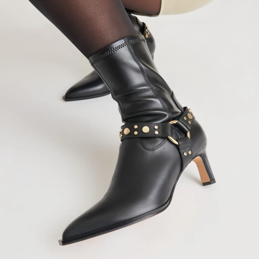 ARYA STUD BOOTS BLACK LEATHER^Dolce Vita Online