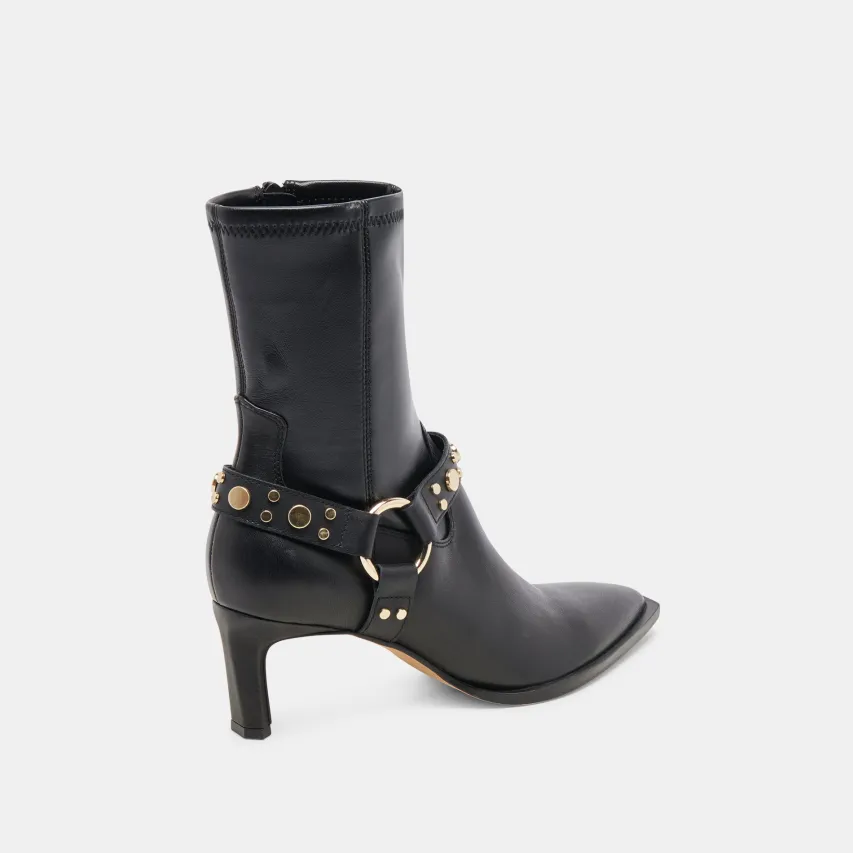 ARYA STUD BOOTS BLACK LEATHER^Dolce Vita Online