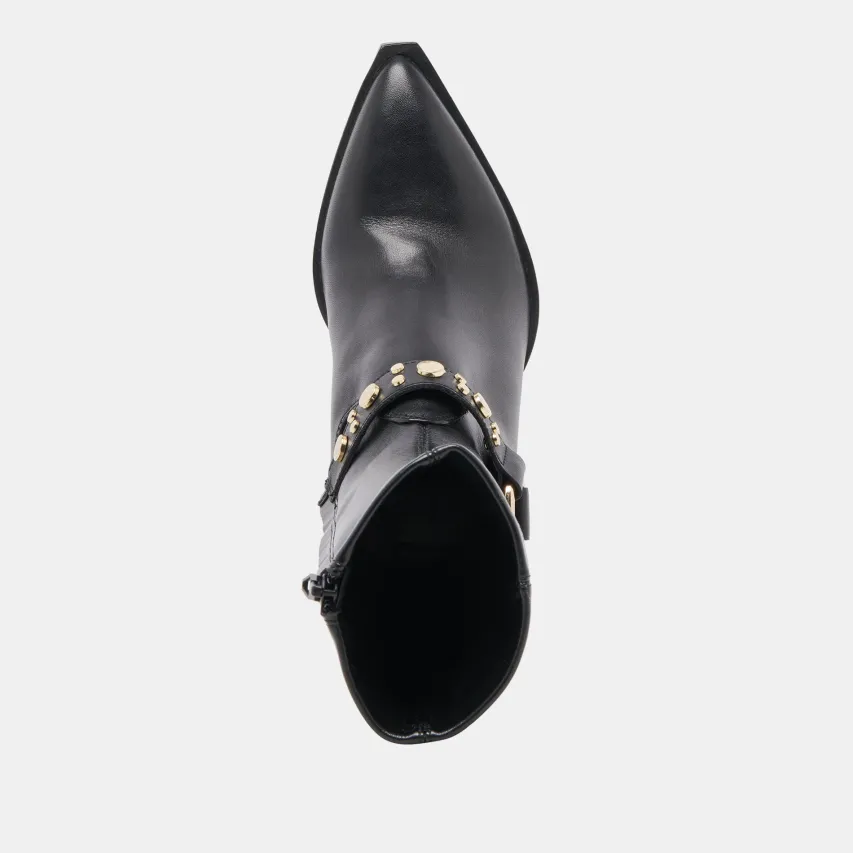 ARYA STUD BOOTS BLACK LEATHER^Dolce Vita Online