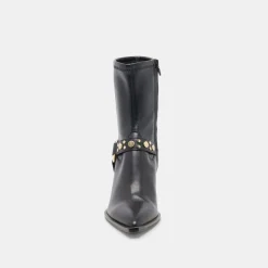 ARYA STUD WIDE CALF BOOTS BLACK LEATHER^Dolce Vita Outlet