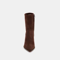 ARYA WIDE CALF BOOTS DK BROWN STELLA SUEDE^Dolce Vita New