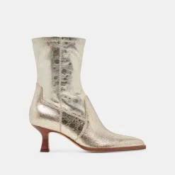 ARYA WIDE CALF BOOTS LIGHT GOLD DISTRESSED LEATHER^Dolce Vita Hot