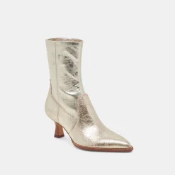 ARYA WIDE CALF BOOTS LIGHT GOLD DISTRESSED LEATHER^Dolce Vita Hot