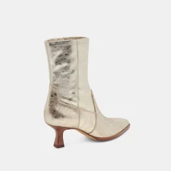 ARYA WIDE CALF BOOTS LIGHT GOLD DISTRESSED LEATHER^Dolce Vita Hot