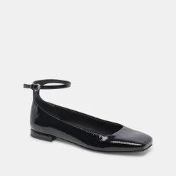 ASHYA BALLET FLATS MIDNIGHT CRINKLE PATENT^Dolce Vita Hot