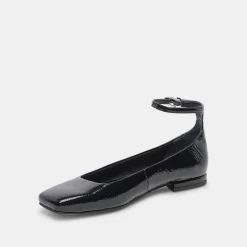 ASHYA BALLET FLATS MIDNIGHT CRINKLE PATENT^Dolce Vita Hot