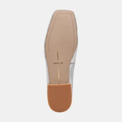 ASHYA BALLET FLATS SILVER DISTRESSED LEATHER^Dolce Vita Hot