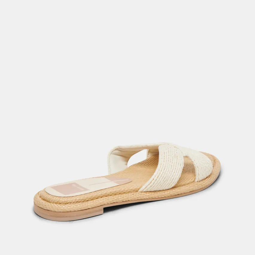 ATOMIC SANDALS WHITE RAFFIA^Dolce Vita New