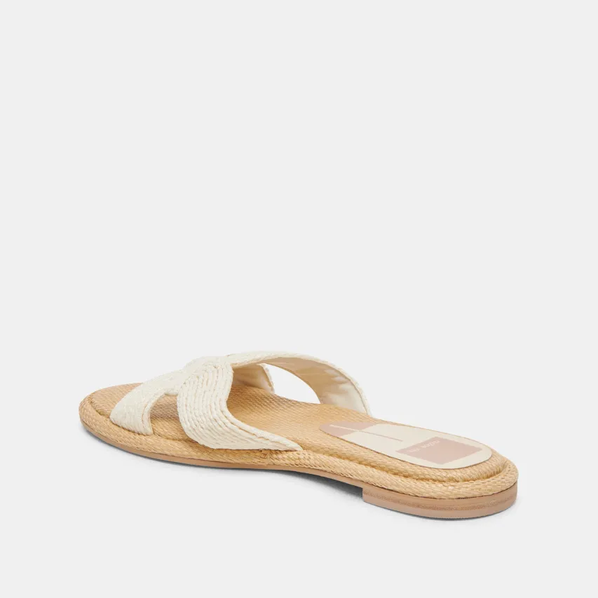 ATOMIC SANDALS WHITE RAFFIA^Dolce Vita New