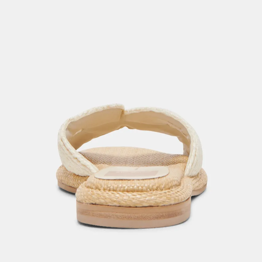 ATOMIC SANDALS WHITE RAFFIA^Dolce Vita New