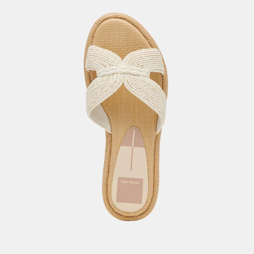 ATOMIC SANDALS WHITE RAFFIA^Dolce Vita New