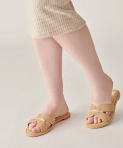 ATOMIC WIDE SANDALS LT NATURAL RAFFIA^Dolce Vita Clearance