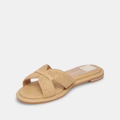ATOMIC WIDE SANDALS LT NATURAL RAFFIA^Dolce Vita Clearance