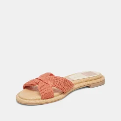 ATOMIC WIDE SANDALS PERSIMMON RAFFIA^Dolce Vita Online