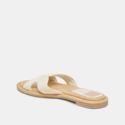 ATOMIC WIDE SANDALS WHITE RAFFIA^Dolce Vita Fashion