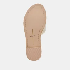 ATOMIC WIDE SANDALS WHITE RAFFIA^Dolce Vita Fashion