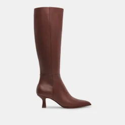 AUGGIE EXTRA WIDE CALF BOOTS CHOCOLATE LEATHER^Dolce Vita Outlet