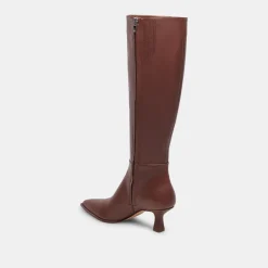 AUGGIE EXTRA WIDE CALF BOOTS CHOCOLATE LEATHER^Dolce Vita Outlet