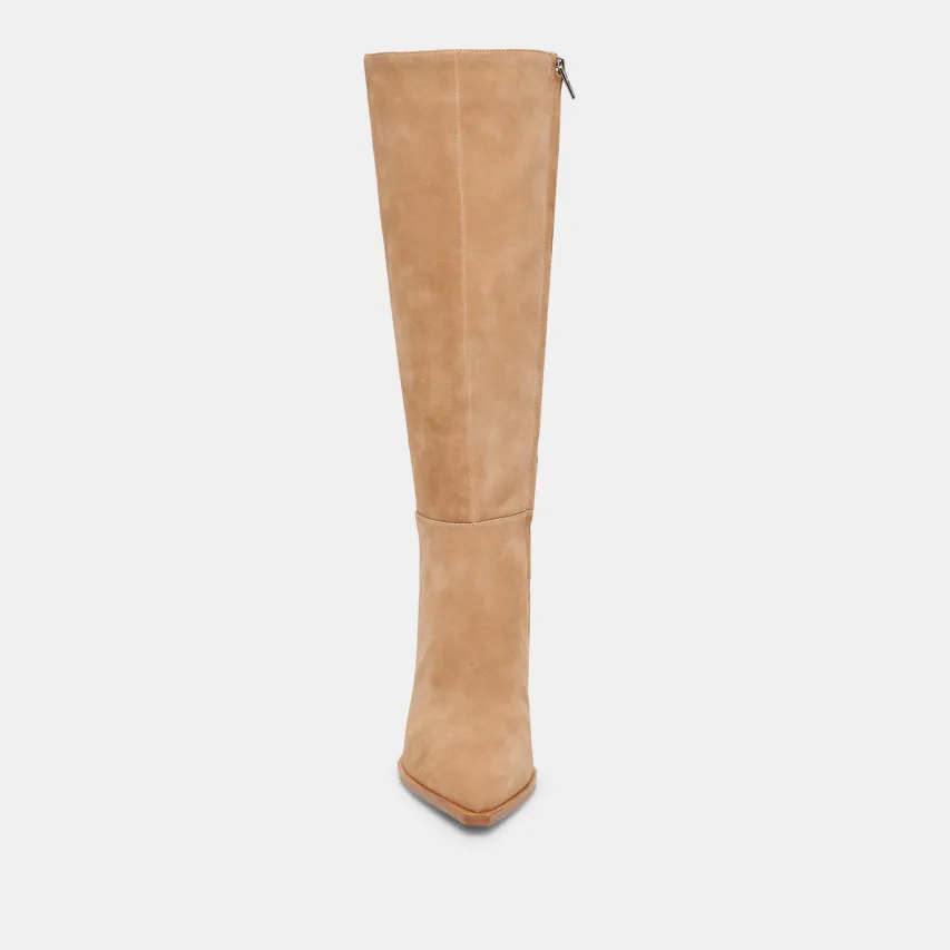 AUGGIE WIDE CALF BOOTS CAMEL SUEDE^Dolce Vita New