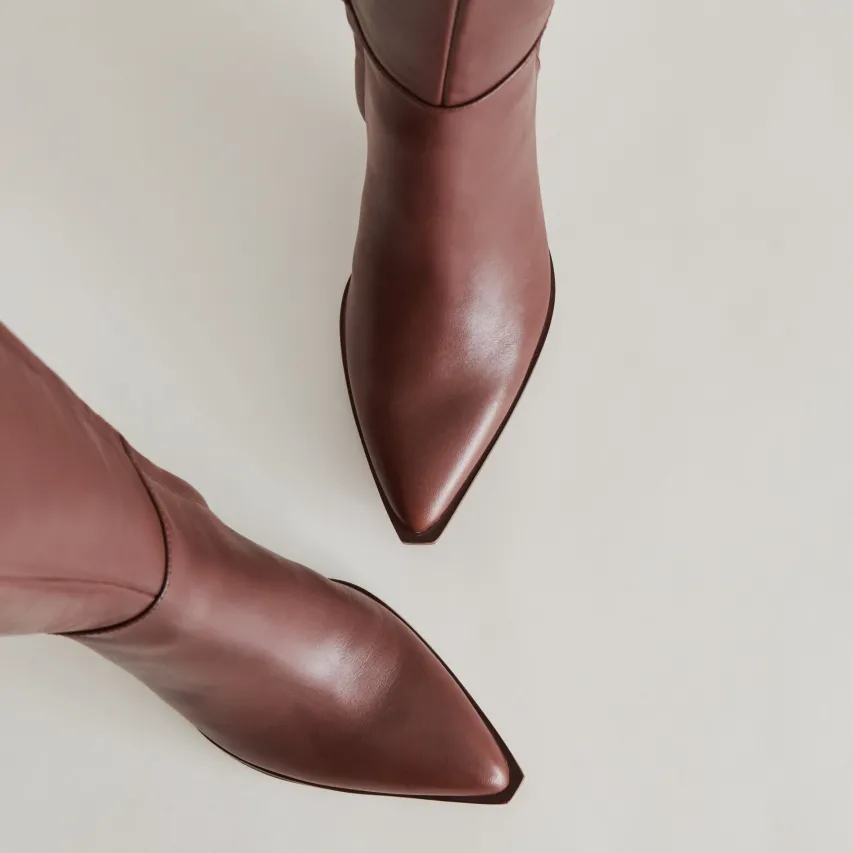 AUGGIE WIDE CALF BOOTS CHOCOLATE LEATHER^Dolce Vita Best