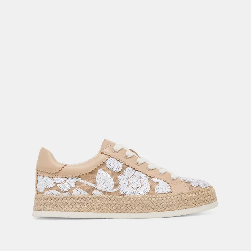 AZALIA SNEAKERS NATURAL MULTI FLORAL SEQUIN^Dolce Vita Best