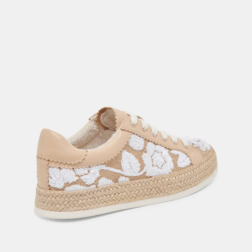 AZALIA SNEAKERS NATURAL MULTI FLORAL SEQUIN^Dolce Vita Best