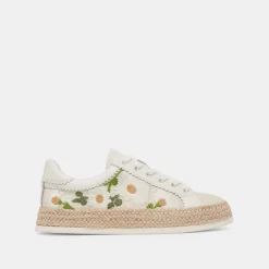 AZALIA SNEAKERS WHITE FLORAL RAFFIA^Dolce Vita Discount