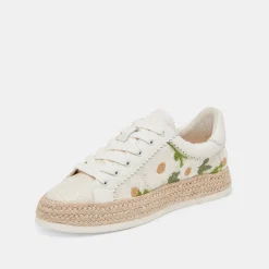 AZALIA SNEAKERS WHITE FLORAL RAFFIA^Dolce Vita Discount