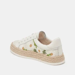 AZALIA SNEAKERS WHITE FLORAL RAFFIA^Dolce Vita Discount