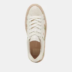 AZALIA SNEAKERS WHITE FLORAL RAFFIA^Dolce Vita Discount
