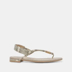 BACEY SANDALS GREY WHITE EMBOSSED STELLA^Dolce Vita Best